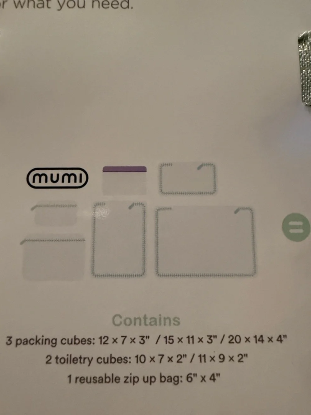 Piccolo Mumi Mesh Packing Cube & Pouch Set in Gray and Pink
